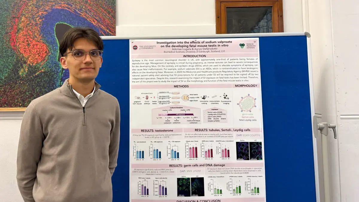 Adomas Liugaila presents summer research 2024