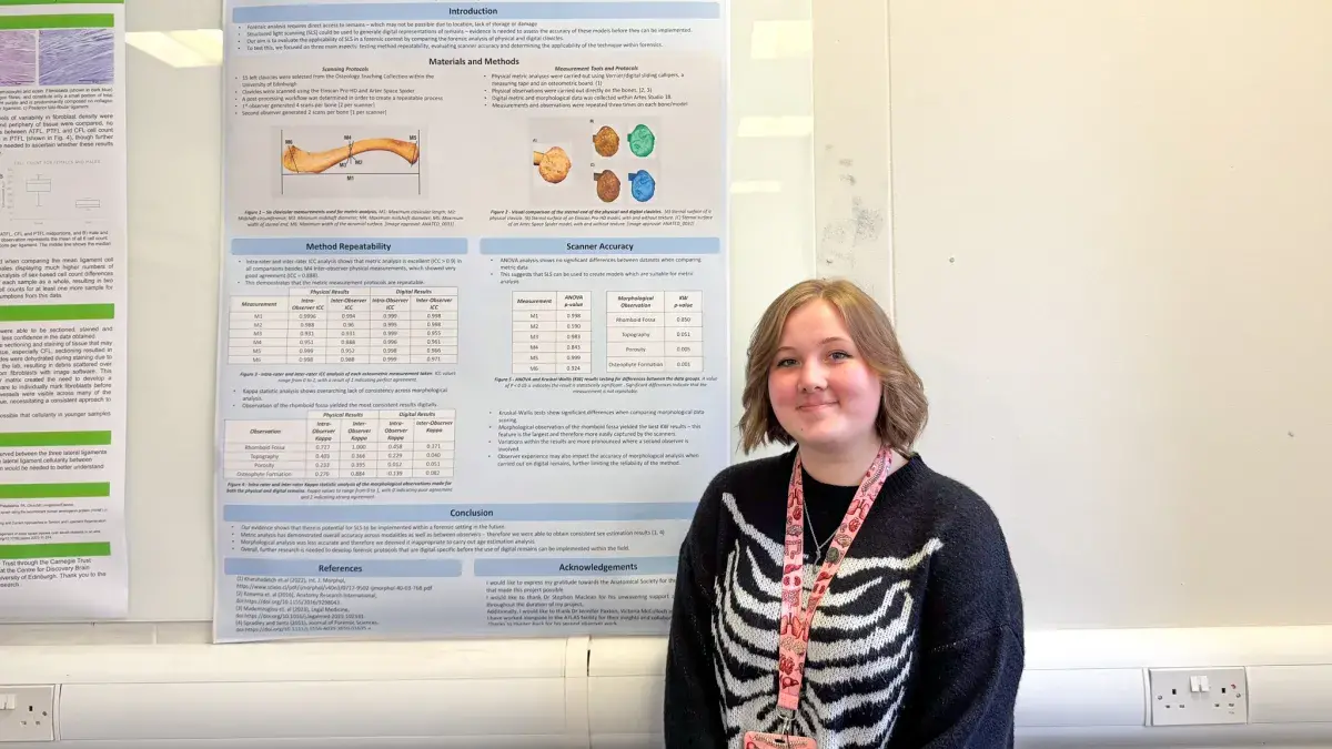 Ellie Horne presents her summer research project