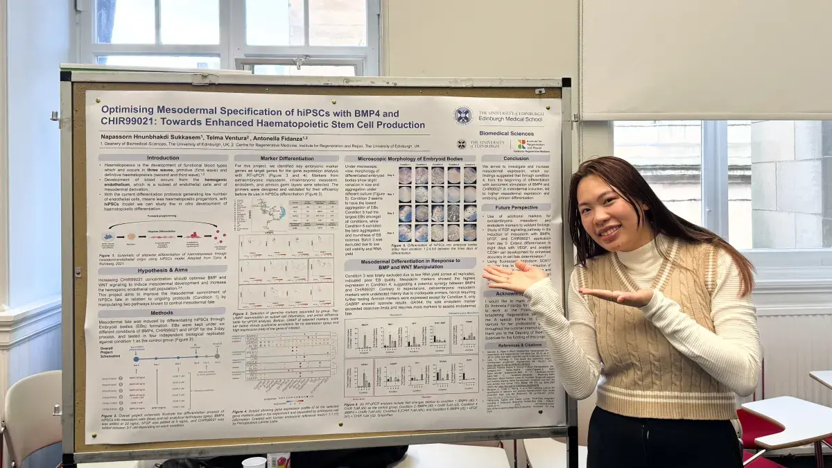 Proud Sukkasem presents her summer research project