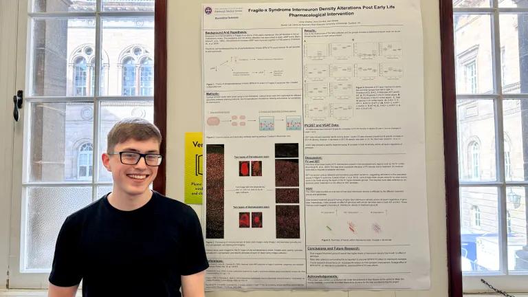 Ethan Sharkey presents his summer research project