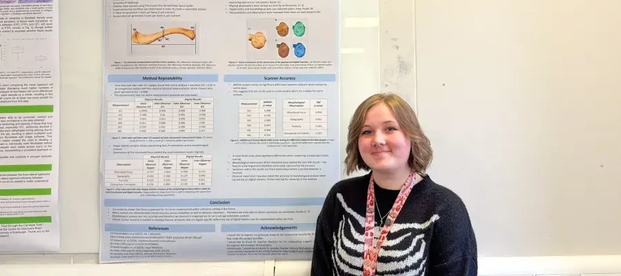 Ellie Horne presents her summer research project