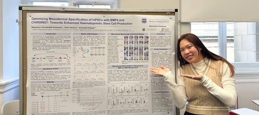Proud Sukkasem presents her summer research project