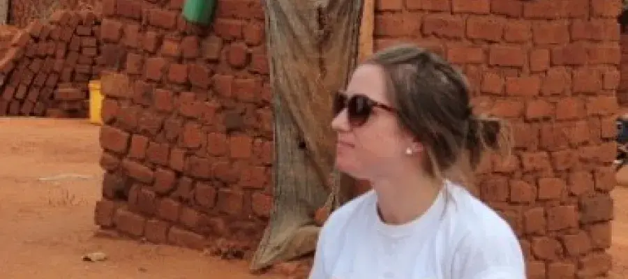 Photo of Emma Hobbs from PhD fieldwork in Zambia