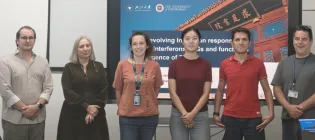 A photo of PhD student Xiaomeng Li with her viva supervisors