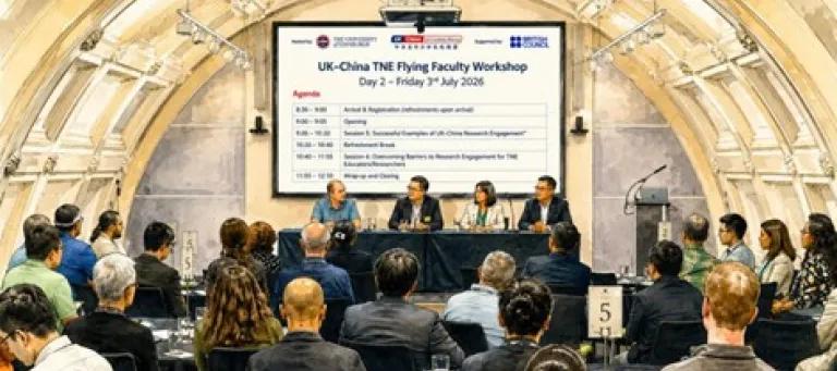Delegates exploring the opportunities and challenges of delivering transnational education in joint institutes in China