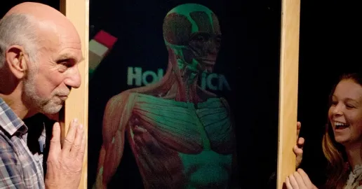 Prof findlater with hologram