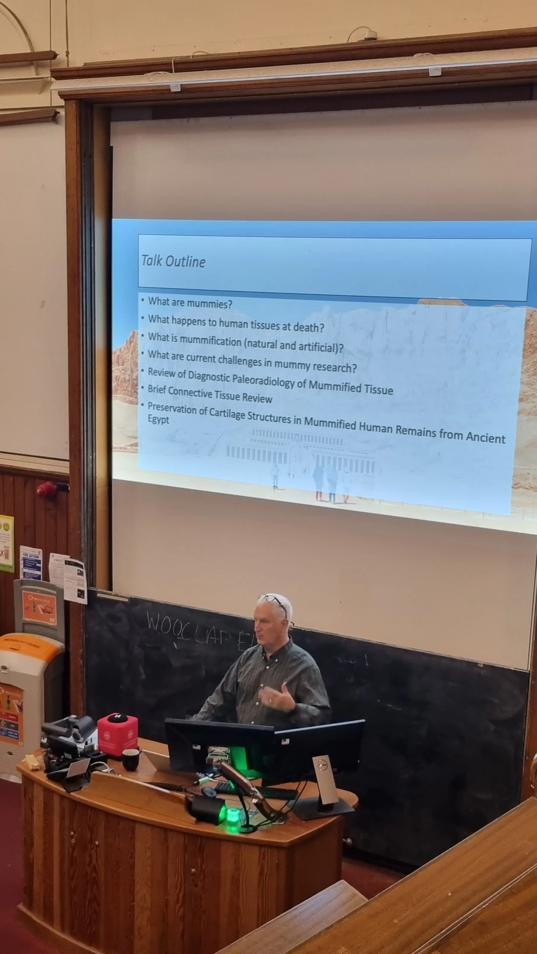 Photo of John Verrall Giving a Talk