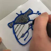 Image of 3D printed pen work (heart)
