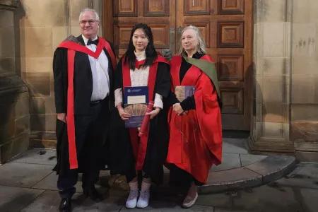 Dr Gu with Profs Shipston & Welburn