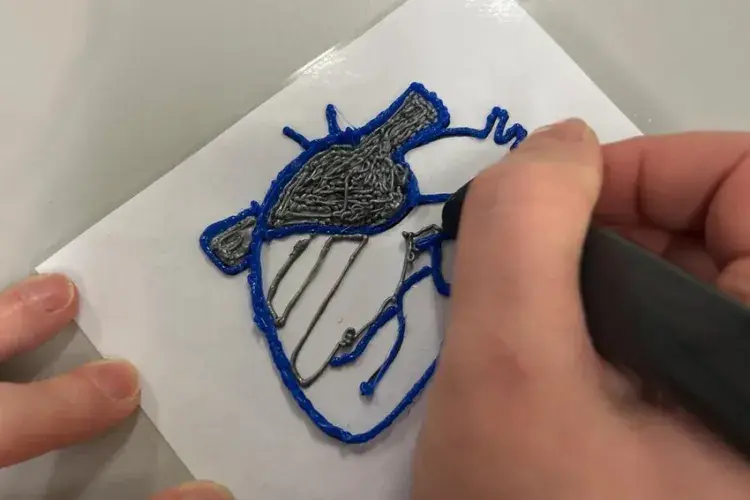 Image of 3D printed pen work (heart)