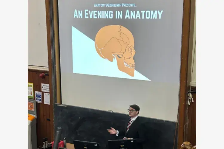 Image of Stephen Maclean giving talk
