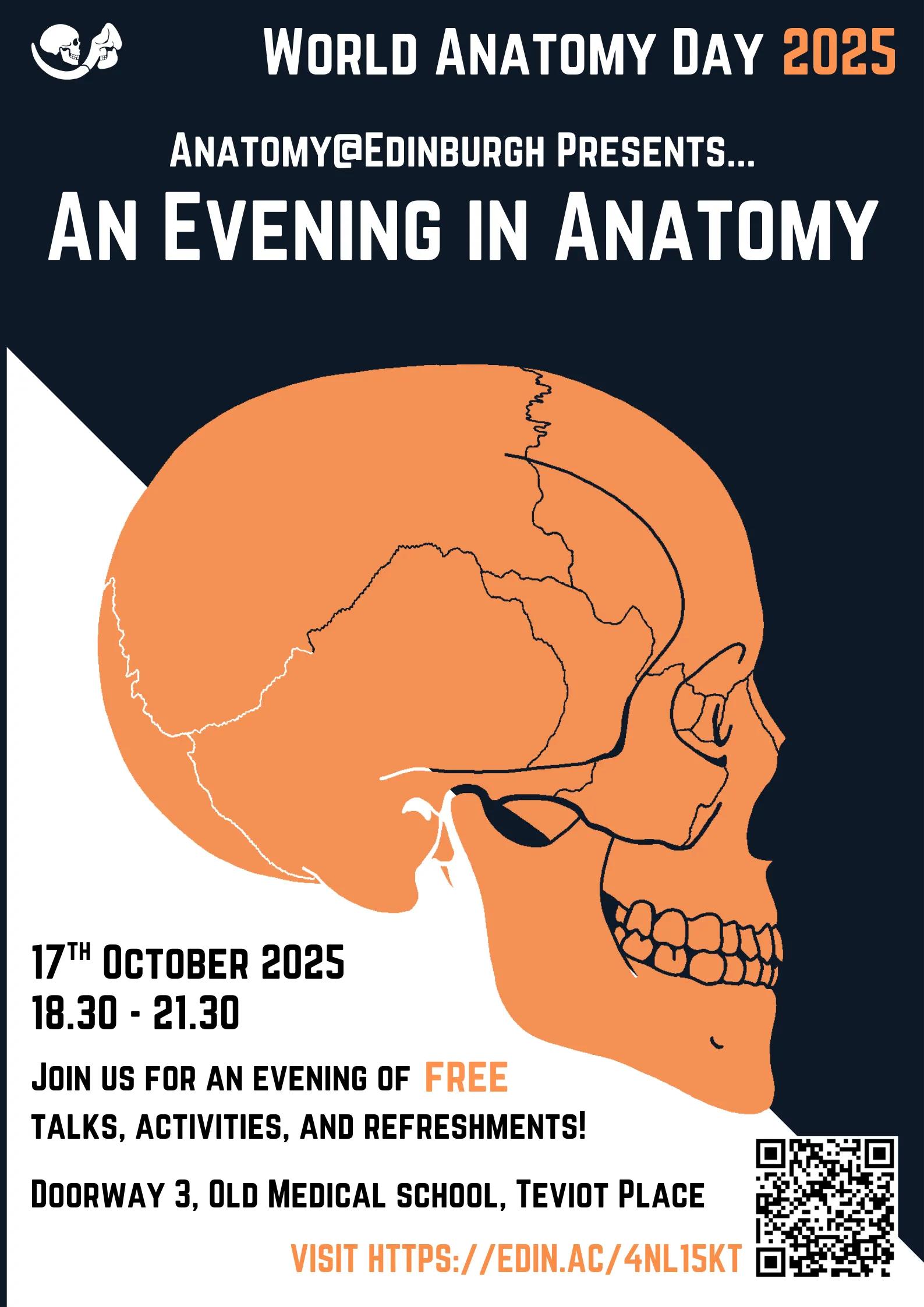 Front of Flyer advertising World Anatomy Day 2025 Event