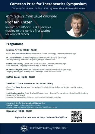 Cameron Prize for Therapeutics Symposium 2024