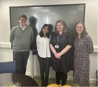 Dr Vinothini Prabhakaran with principal supervisor Dr Jennifer Paxton and examiners, Professor Katherine Staines and Dr Stephen Maclean. 