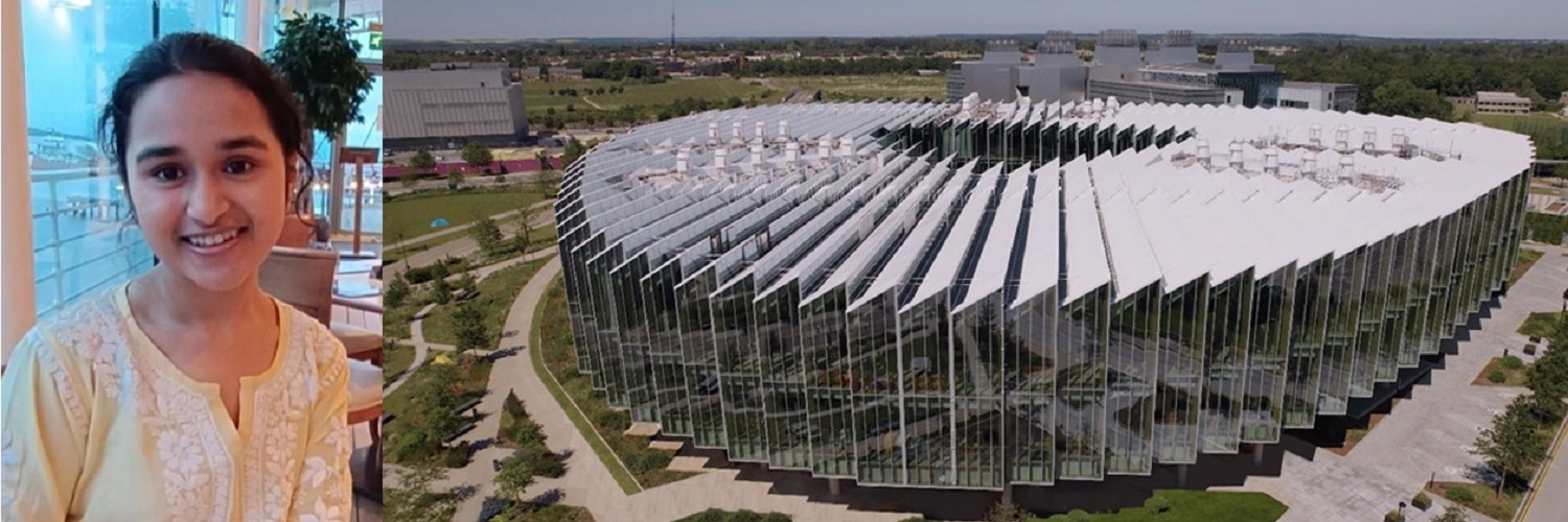 Image of Aditi and the centre in Cambridge