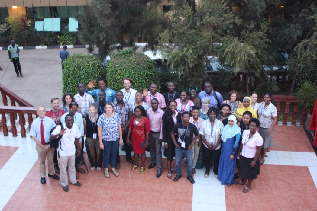 Global Health Summer School attendees outside the Hilltop hotel, Kigali