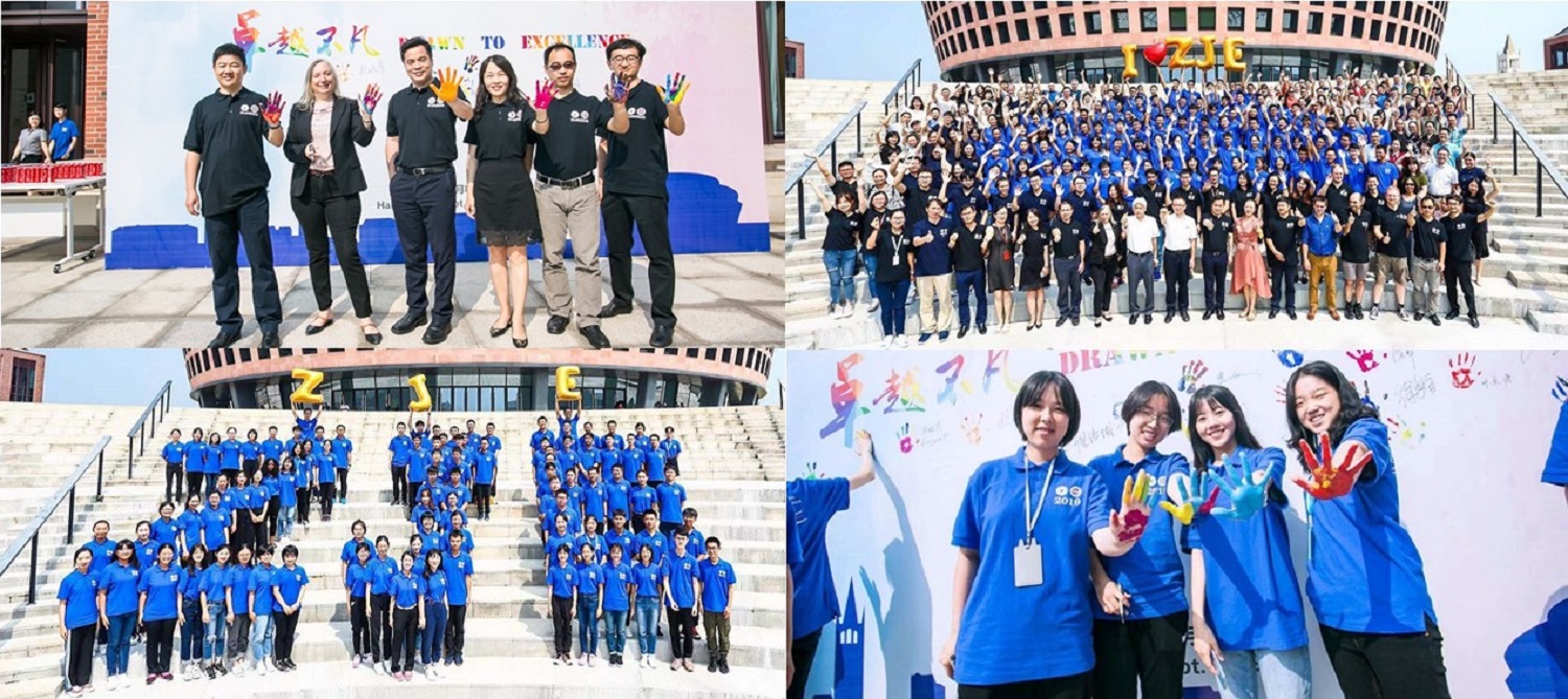 Staff and students at the ZJE Welcome ceremony